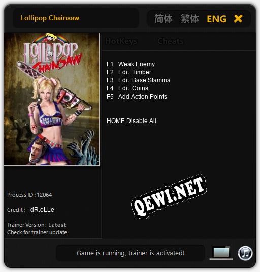 Lollipop Chainsaw: Трейнер +5 [v1.6]