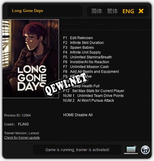 Long Gone Days: ТРЕЙНЕР И ЧИТЫ (V1.0.37)