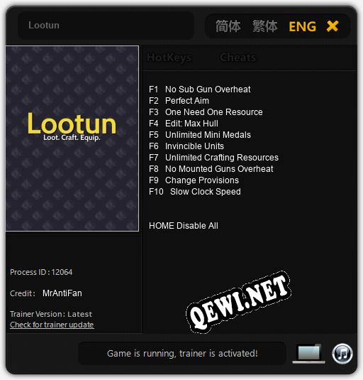 Трейнер для Lootun [v1.0.2]
