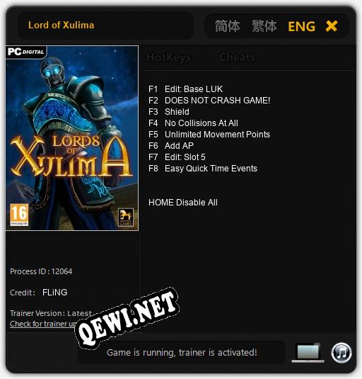 Lord of Xulima: ТРЕЙНЕР И ЧИТЫ (V1.0.74)