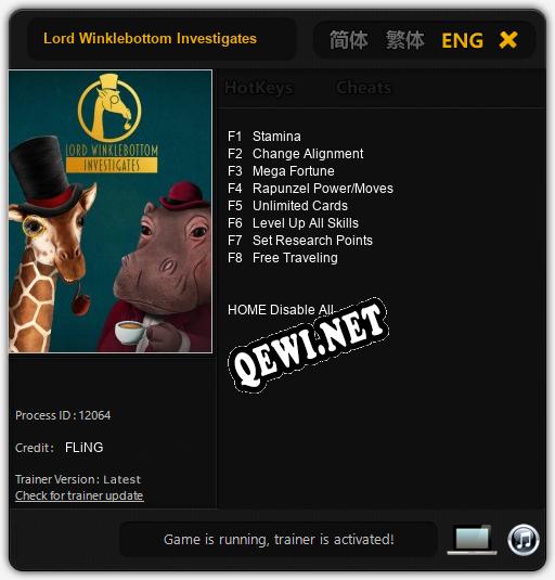 Lord Winklebottom Investigates: ТРЕЙНЕР И ЧИТЫ (V1.0.88)