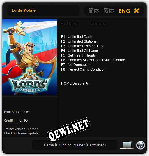 Трейнер для Lords Mobile [v1.0.2]