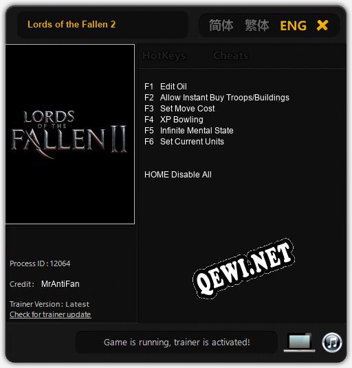 Lords of the Fallen 2: Трейнер +6 [v1.3]