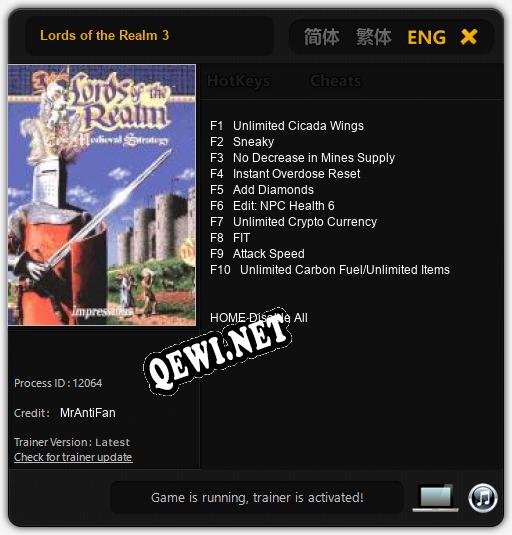 Lords of the Realm 3: Читы, Трейнер +10 [MrAntiFan]