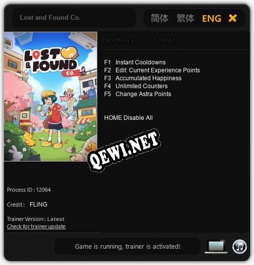Трейнер для Lost and Found Co. [v1.0.8]