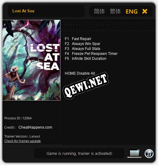 Трейнер для Lost At Sea [v1.0.5]