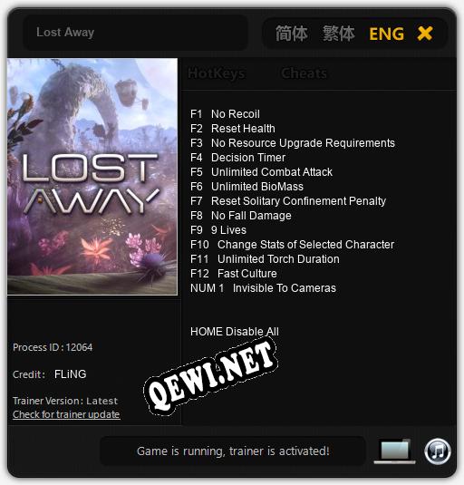 Lost Away: Читы, Трейнер +13 [FLiNG]