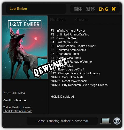 Lost Ember: Трейнер +15 [v1.3]