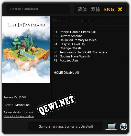 Трейнер для Lost In Fantaland [v1.0.8]
