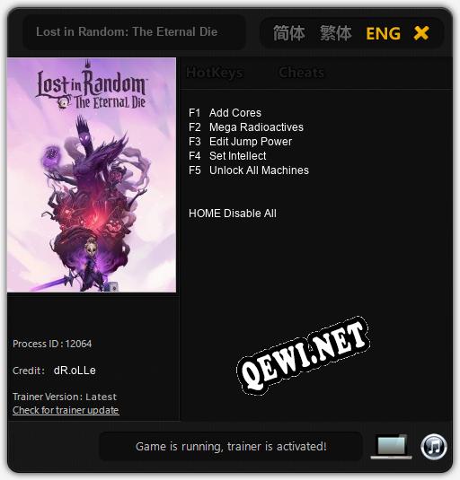 Трейнер для Lost in Random: The Eternal Die [v1.0.1]