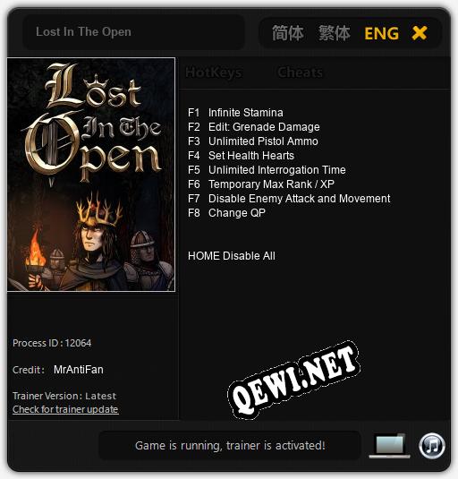 Трейнер для Lost In The Open [v1.0.7]
