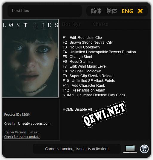 Lost Lies: Читы, Трейнер +13 [CheatHappens.com]