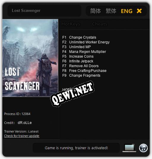 Трейнер для Lost Scavenger [v1.0.9]