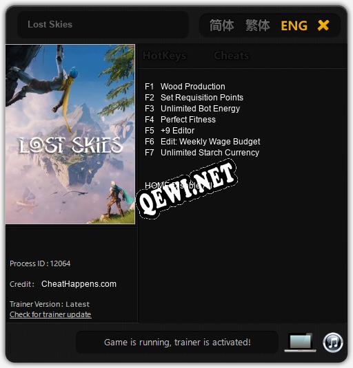 Lost Skies: ТРЕЙНЕР И ЧИТЫ (V1.0.64)
