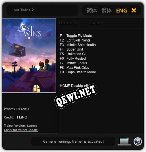Lost Twins 2: Читы, Трейнер +9 [FLiNG]