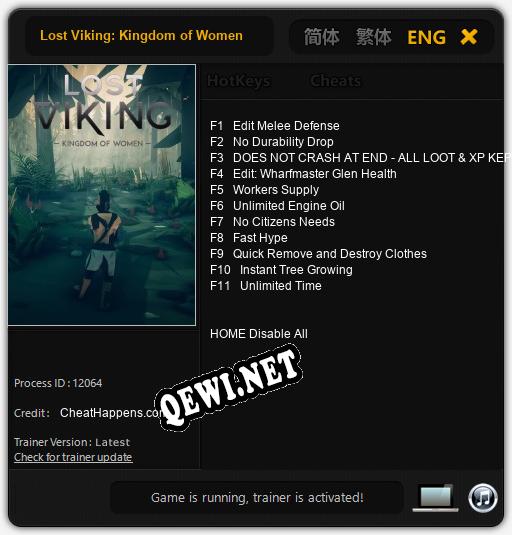 Lost Viking: Kingdom of Women: ТРЕЙНЕР И ЧИТЫ (V1.0.48)