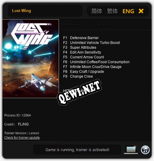 Трейнер для Lost Wing [v1.0.4]