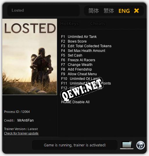 Трейнер для Losted [v1.0.6]