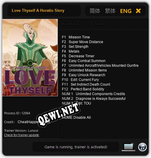 Love Thyself A Horatio Story: Читы, Трейнер +15 [CheatHappens.com]