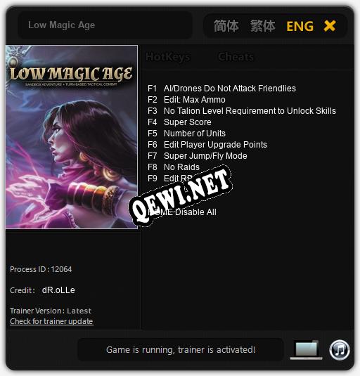 Low Magic Age: Трейнер +9 [v1.3]