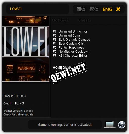 LOW-FI: Трейнер +7 [v1.9]