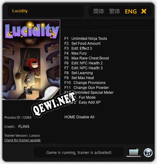 Lucidity: Трейнер +14 [v1.9]