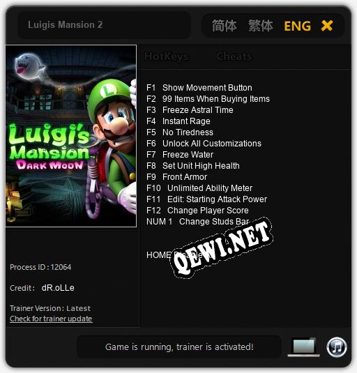 Luigis Mansion 2: Читы, Трейнер +13 [dR.oLLe]
