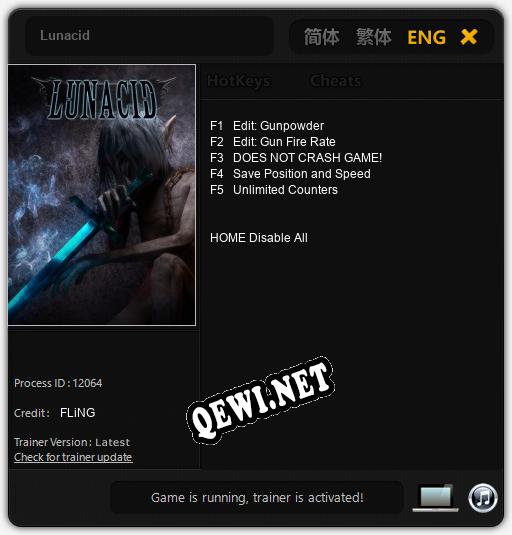 Lunacid: Трейнер +5 [v1.1]