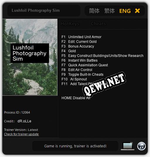 Lushfoil Photography Sim: Читы, Трейнер +11 [dR.oLLe]