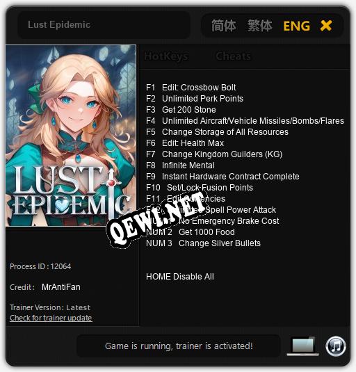 Lust Epidemic: Читы, Трейнер +15 [MrAntiFan]