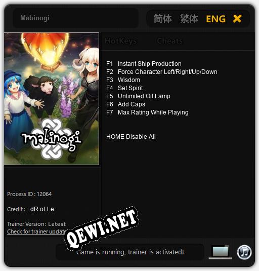 Трейнер для Mabinogi [v1.0.1]