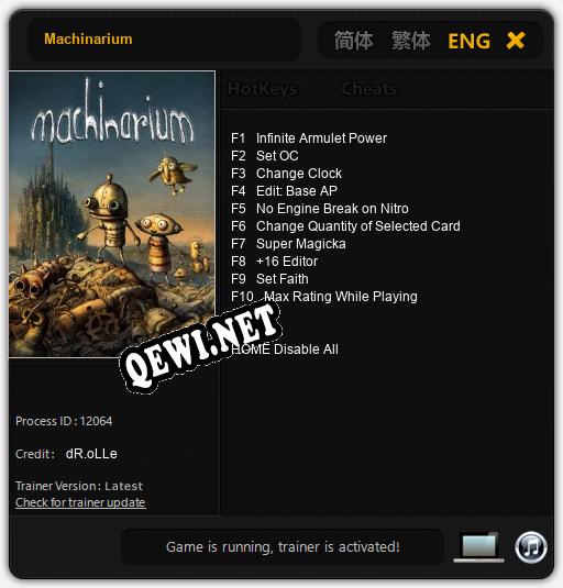 Machinarium: Трейнер +10 [v1.9]