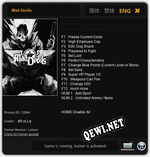 Mad Devils: ТРЕЙНЕР И ЧИТЫ (V1.0.19)