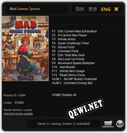 Трейнер для Mad Games Tycoon [v1.0.2]