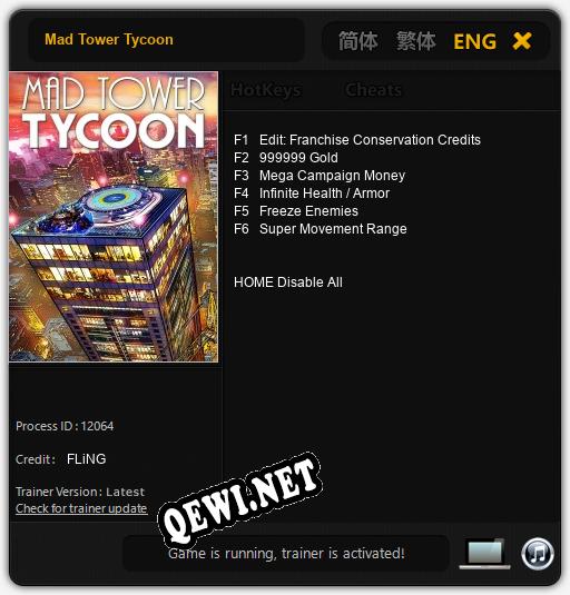 Трейнер для Mad Tower Tycoon [v1.0.1]