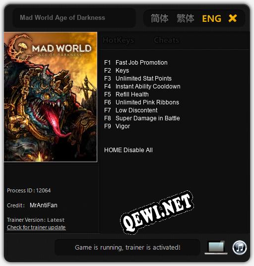 Mad World Age of Darkness: Читы, Трейнер +9 [MrAntiFan]