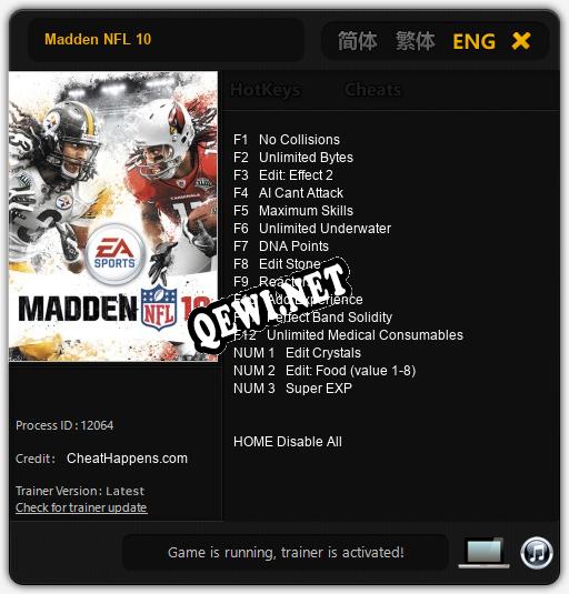 Madden NFL 10: Читы, Трейнер +15 [CheatHappens.com]