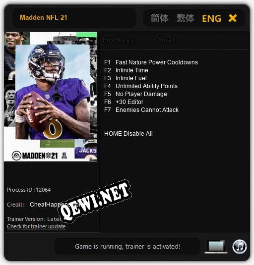 Трейнер для Madden NFL 21 [v1.0.3]