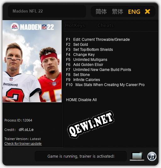 Madden NFL 22: Читы, Трейнер +10 [dR.oLLe]