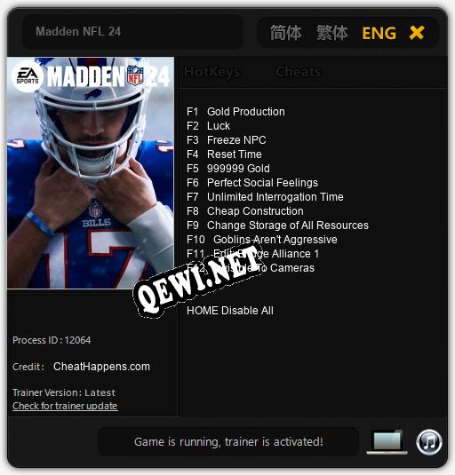 Madden NFL 24: ТРЕЙНЕР И ЧИТЫ (V1.0.42)