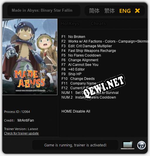 Made in Abyss: Binary Star Falling into Darkness: Читы, Трейнер +14 [MrAntiFan]