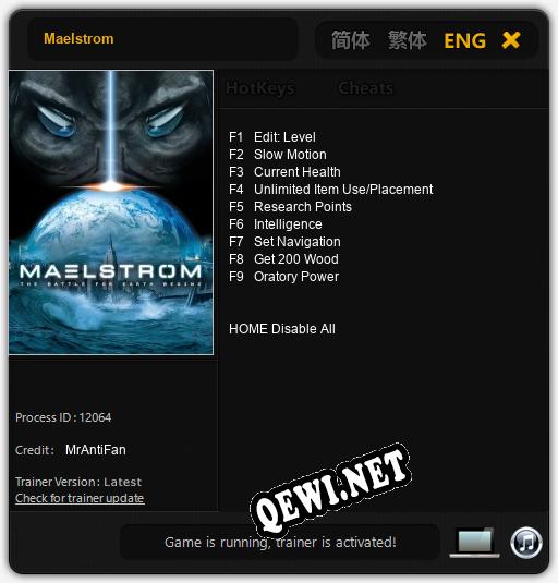 Трейнер для Maelstrom [v1.0.3]