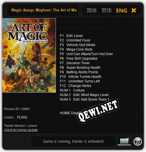 Трейнер для Magic & Mayhem: The Art of Magic [v1.0.6]