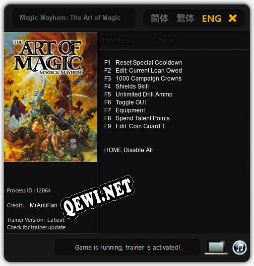 Magic Mayhem: The Art of Magic: Трейнер +9 [v1.7]