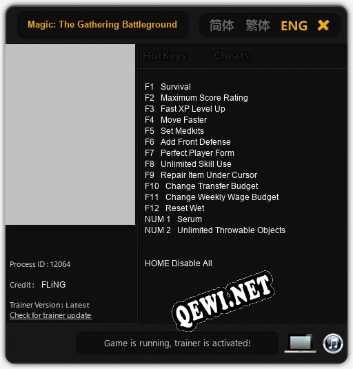 Трейнер для Magic: The Gathering Battlegrounds [v1.0.2]