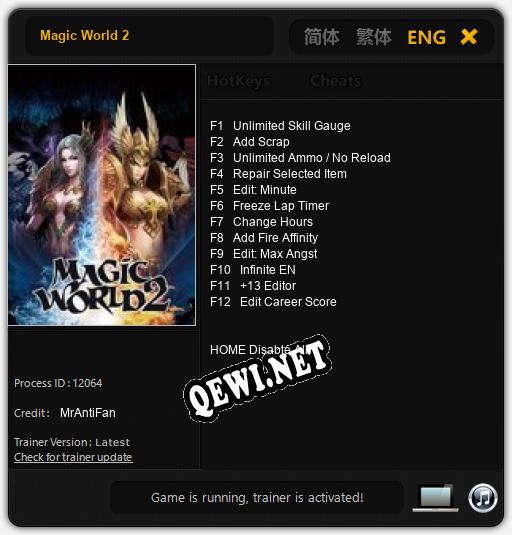 Трейнер для Magic World 2 [v1.0.6]