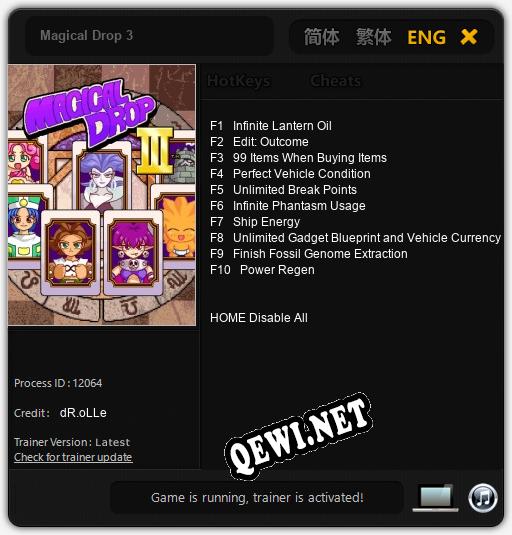 Magical Drop 3: Трейнер +10 [v1.6]