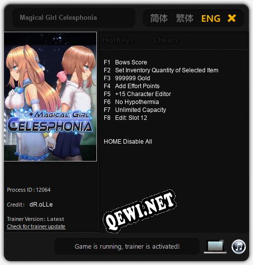 Magical Girl Celesphonia: Трейнер +8 [v1.8]