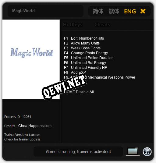 MagicWorld: Читы, Трейнер +9 [CheatHappens.com]