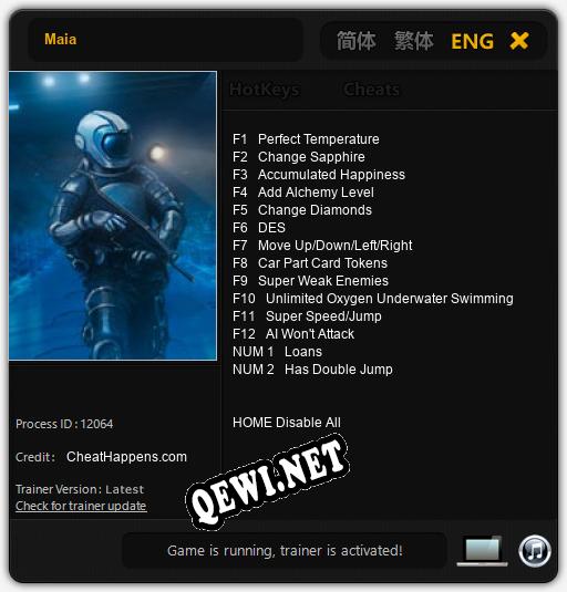 Трейнер для Maia [v1.0.7]